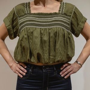 Free People Army Moss top.